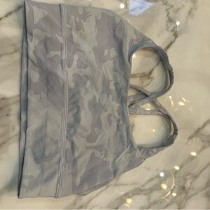 LuluLemon Gray Camouflage Sports Bra
